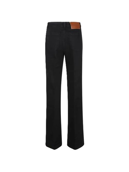 Jeans Alina con applicazione logo Victoria Beckham | 1226DJE007252J6763 WASHEDBLACK